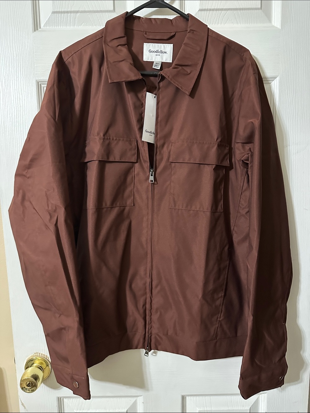 Goodfellow & Co Rust-Brown Lightweight Zip Jacket